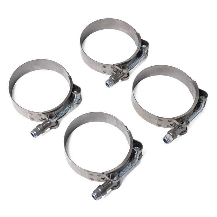4 PCS Stainless Steel T-Bolt Hose Clamps Pipe Clip Fuel Line Clip, Size: 79-87mm - Booster Cable & Clip by PMC TechLife | Online Shopping South Africa | PMC TechLife | Buy Now Pay Later Mobicred