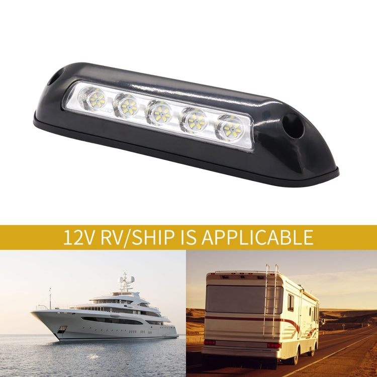 DC 12V 2.6W 6000K IP67 Marine RV Waterproof LED Stair Deck Dome Light Ceiling Lamp, Black Shell and Rubber Base - Marine Accessories & Parts by PMC TechLife | Online Shopping South Africa | PMC TechLife | Buy Now Pay Later Mobicred