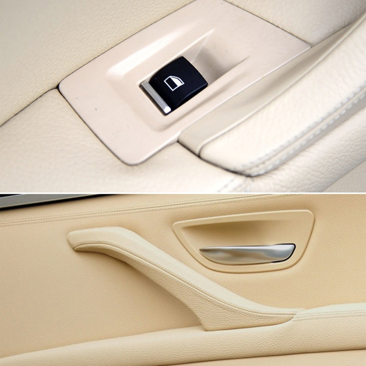 Car High Configuration Version Inside Doors Handle Pull Trim Cover 5141 7225 873 for BMW F10 F18, Left Driving (Beige) - Door Handles by PMC TechLife | Online Shopping South Africa | PMC TechLife | Buy Now Pay Later Mobicred