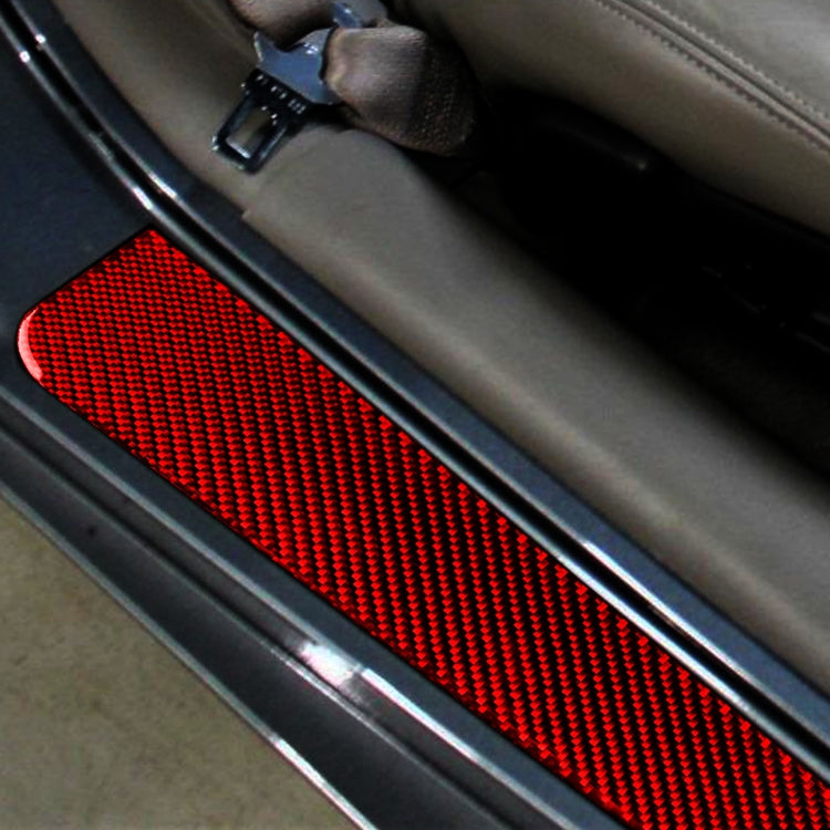 2 in 1 Car Carbon Fiber Threshold Sticker for Chevrolet Corvette C5 1998-2004, Left Drive(Red) - Car Interior Mouldings by PMC TechLife | Online Shopping South Africa | PMC TechLife | Buy Now Pay Later Mobicred