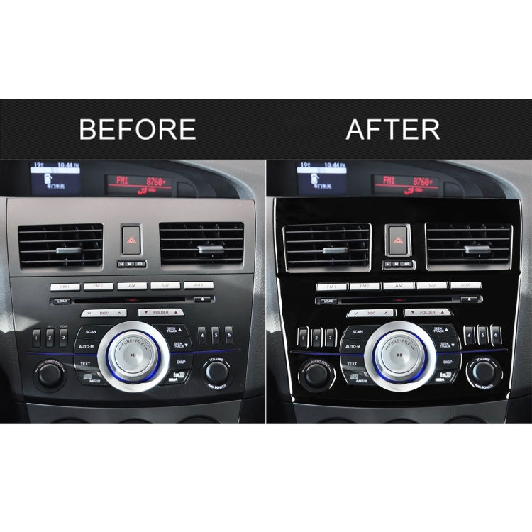 For Mazda 3 Axela 2010-2013 4 in 1 Car Central Control Radio Set B Decorative Sticker, Left Drive - Car Interior Mouldings by PMC TechLife | Online Shopping South Africa | PMC TechLife | Buy Now Pay Later Mobicred