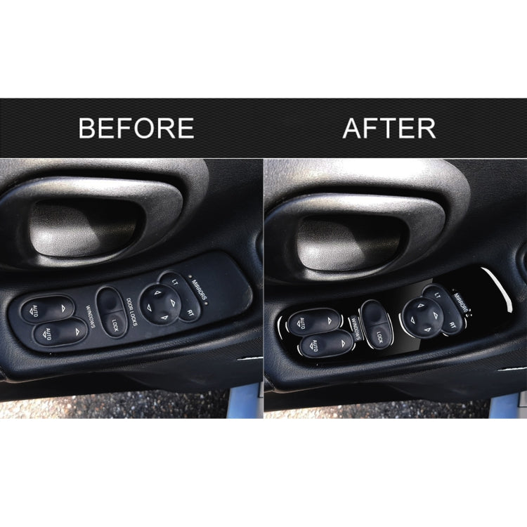 For Chevrolet Corvette C5 1998-2004 2 in 1 Car Door Control Panel Decorative Sticker, Left Drive - Car Interior Mouldings by PMC TechLife | Online Shopping South Africa | PMC TechLife | Buy Now Pay Later Mobicred