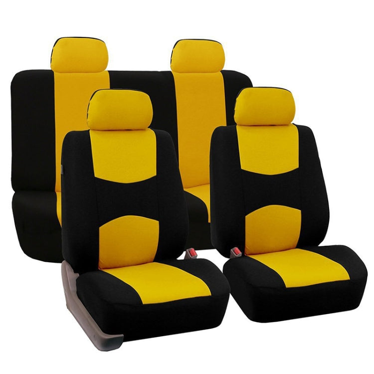 9 in 1 Universal Four Seasons Anti-Slippery Cushion Mat Set for 5 Seat Car, Style:Ordinary (Yellow) - Seat Accessories by PMC TechLife | Online Shopping South Africa | PMC TechLife | Buy Now Pay Later Mobicred