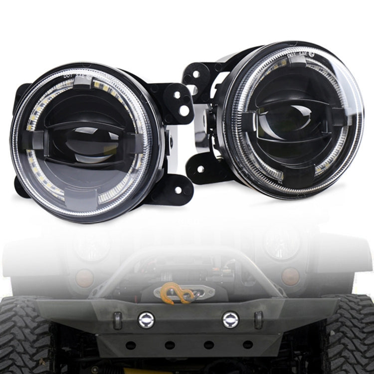 2 PCS 4 inch Car LED Angel Eyes Spotlight Modified Fog Lights for Jeep Wrangler / Dodge / Chrysler PT Cruiser - Work Lights by PMC TechLife | Online Shopping South Africa | PMC TechLife | Buy Now Pay Later Mobicred