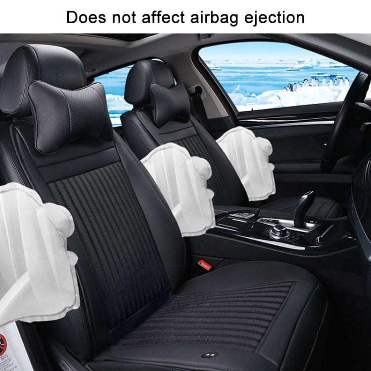 Car 12V Cushion Summer USB Breathable Ice Silk Seat Cover, Eight Fans + Ventilation and Refrigeration (Black) - Seat Accessories by PMC TechLife | Online Shopping South Africa | PMC TechLife | Buy Now Pay Later Mobicred