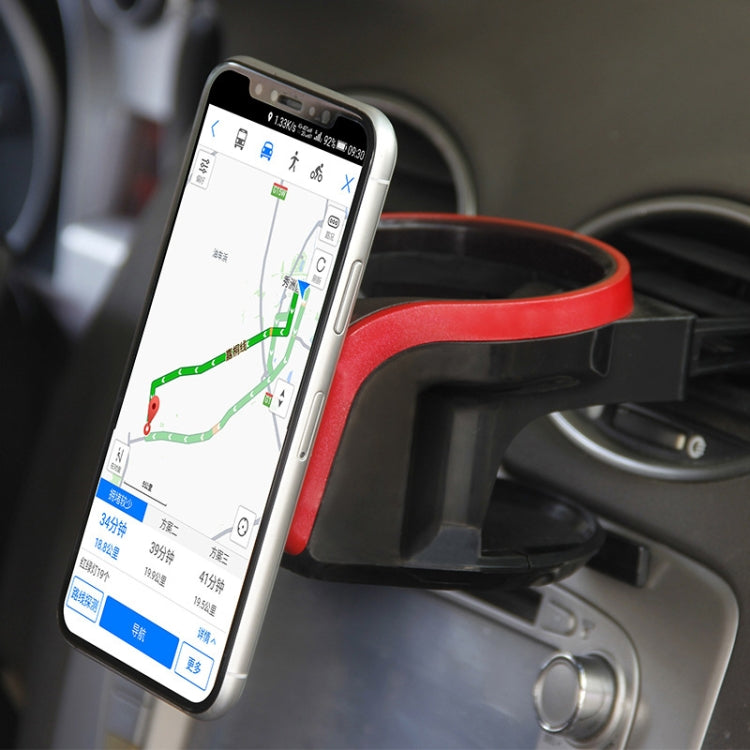 2 in 1 Car Air Outlet Magnetic Mount Beverage Cup Stand Phone Holder(Red) - Car Drink Holders by PMC TechLife | Online Shopping South Africa | PMC TechLife | Buy Now Pay Later Mobicred