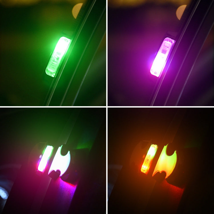 2 PCS Car LED Door Warning Lights Anti-collision Door Opening Lamp Flashing Lights (Silver) - Warning Lights by PMC TechLife | Online Shopping South Africa | PMC TechLife | Buy Now Pay Later Mobicred