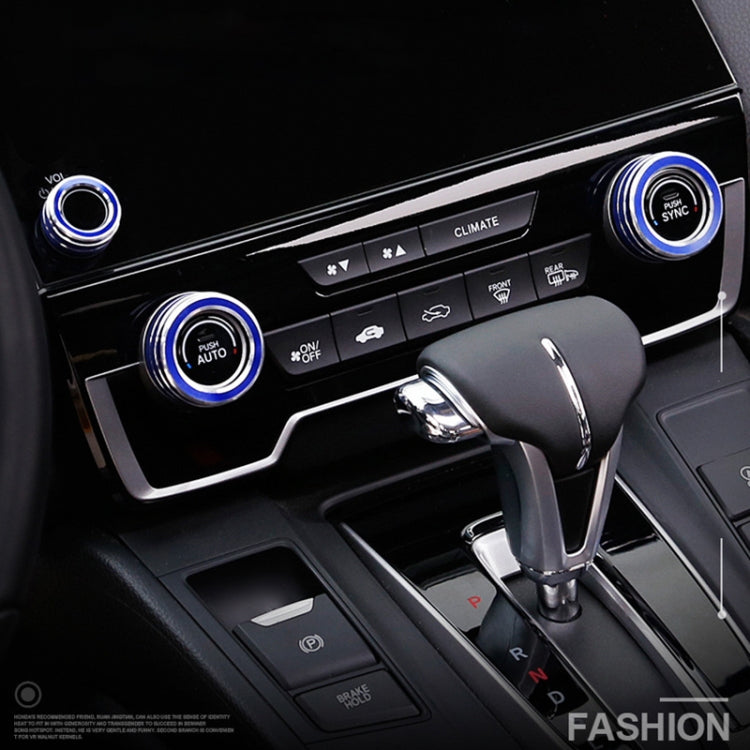 3 PCS Car Metal Air Conditioner Knob Case for Honda CR-V 2017(Blue) - Decoration Rings by PMC TechLife | Online Shopping South Africa | PMC TechLife | Buy Now Pay Later Mobicred