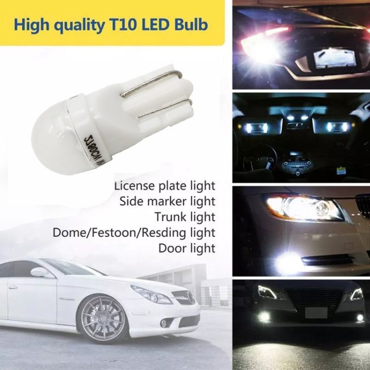 20 PCS T10 DC12V / 0.25W / 6500K / 20LM Car Round Head Plug-in Bubble Reading Light with 1LEDs SMD-3030 Lamps - Clearance Lights by PMC TechLife | Online Shopping South Africa | PMC TechLife | Buy Now Pay Later Mobicred