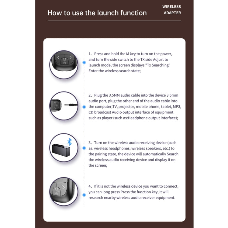 T-14 Bluetooth 5.0 2 In 1 LCD Digital Display Bluetooth Adapter Receiver Transmitter(Black) - Bluetooth Adapters by PMC TechLife | Online Shopping South Africa | PMC TechLife | Buy Now Pay Later Mobicred