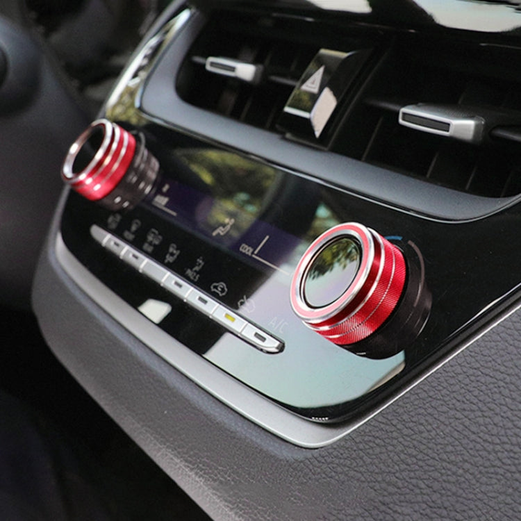 2 PCS Car Metal Air Conditioner Knob Case for Toyota Corolla / Levin / Allion / Yaris 2019-2021 (Red) - Decoration Rings by PMC TechLife | Online Shopping South Africa | PMC TechLife | Buy Now Pay Later Mobicred