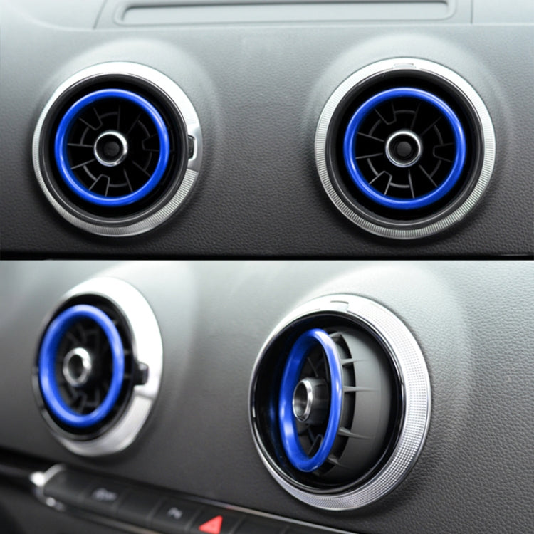 4 PCS / Set Air Conditioning Vent Metal Decorative Ring for Audi A1(Blue) - Decoration Rings by PMC Jewellery | Online Shopping South Africa | PMC Jewellery | Buy Now Pay Later Mobicred