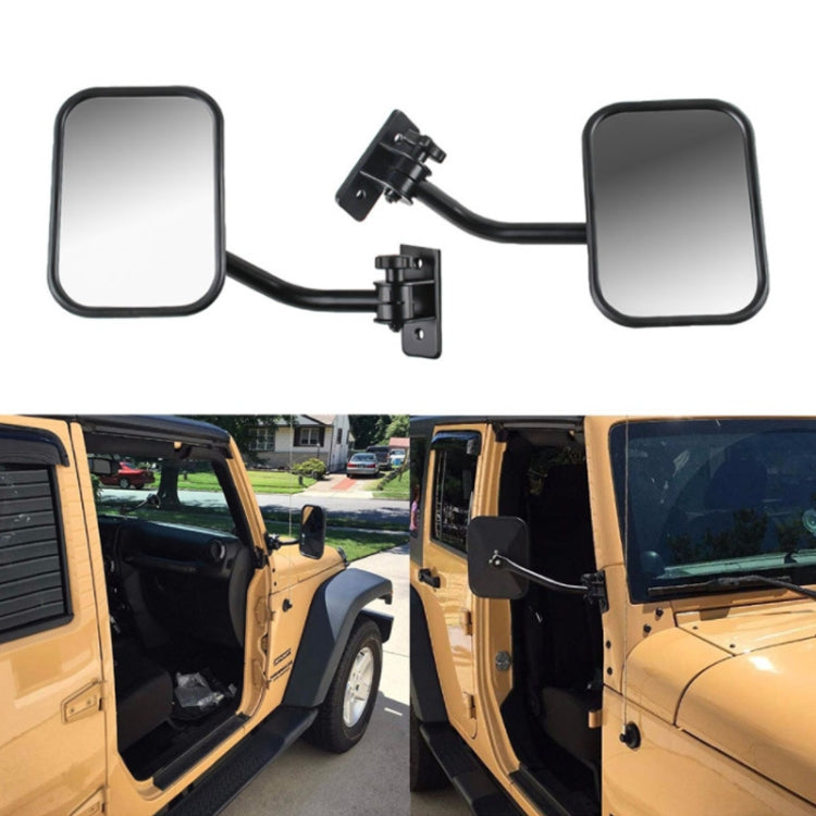 SF-JP-003 Pair Car Side Door Rearview Mirror Adjustable Shape Angle Lens Blind Spot Exterior Mirror for Jeep Wrangler - Convex Mirror & Accessories by PMC TechLife | Online Shopping South Africa | PMC TechLife | Buy Now Pay Later Mobicred