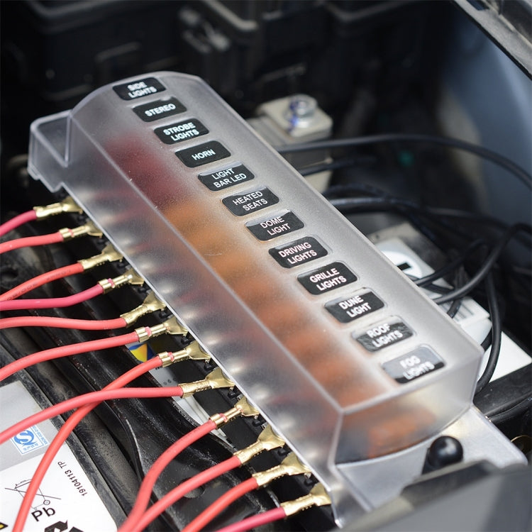 CS-979A2 FB1904 1 In 1 Out 12 Ways No Distinction Positive Negative Fuse Box without Fuse for Auto Car Truck Boat - Fuse by PMC TechLife | Online Shopping South Africa | PMC TechLife | Buy Now Pay Later Mobicred