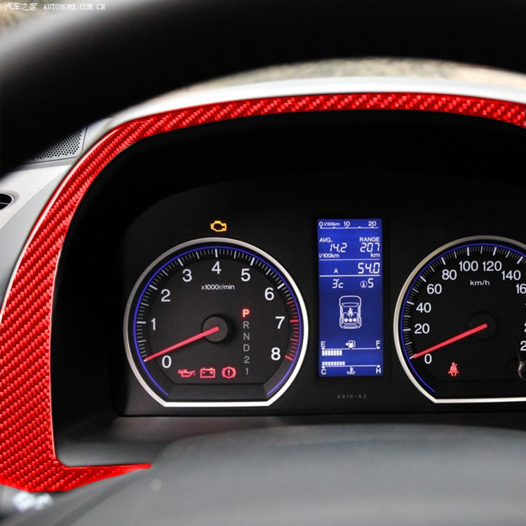 For Honda CRV 2007-2011 Carbon Fiber Car Dashboard Frame Decorative Sticker,Left and Right Drive Universal (Red) - Car Interior Mouldings by PMC TechLife | Online Shopping South Africa | PMC TechLife | Buy Now Pay Later Mobicred