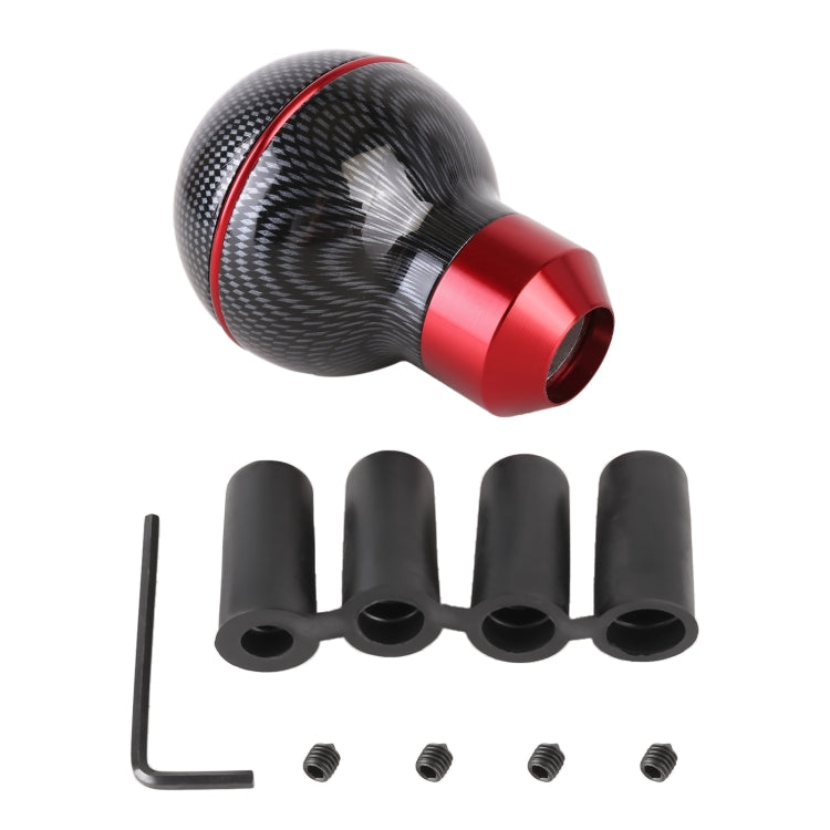 Universal Car Carbon Fiber Texture Metal Gear Shift Knob (Red) - Shift Knob by PMC TechLife | Online Shopping South Africa | PMC TechLife | Buy Now Pay Later Mobicred