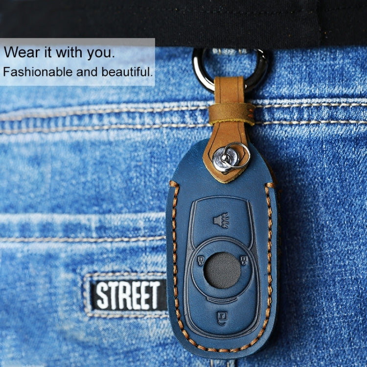 For Buick Car Cowhide Leather Key Protective Cover Key Case, Four Keys Version (Black) - free shipping - PMC TechLife - Order now!