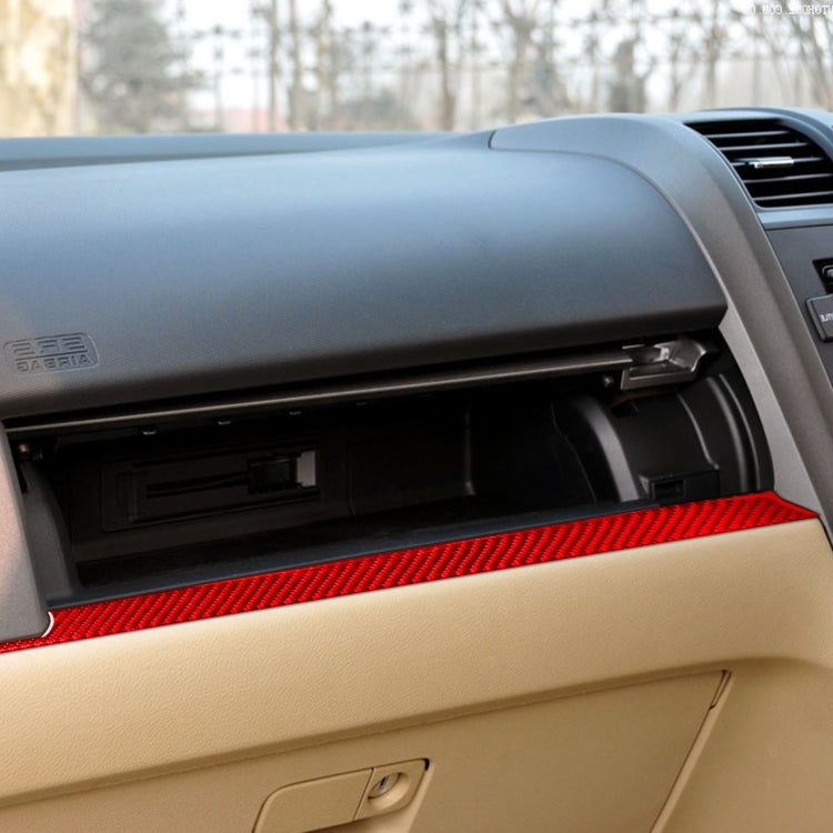 For Honda CRV 2007-2011 Carbon Fiber Car Co-pilot Center Control Trim Decorative Sticker,Right Drive (Red) - Car Interior Mouldings by PMC TechLife | Online Shopping South Africa | PMC TechLife | Buy Now Pay Later Mobicred