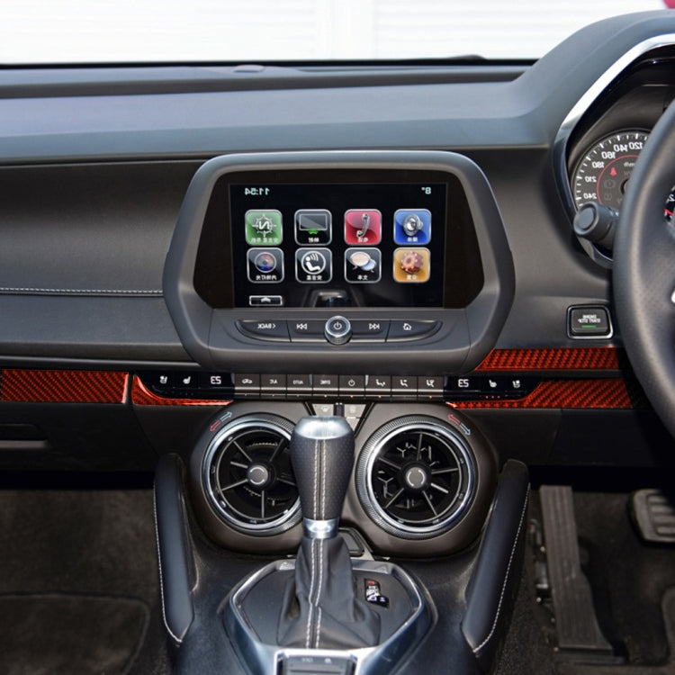 Car Carbon Fiber Center Control Decorative Sticker for Chevrolet Camaro 2017-2019, Right Drive (Red) - free shipping - PMC TechLife - Order now!