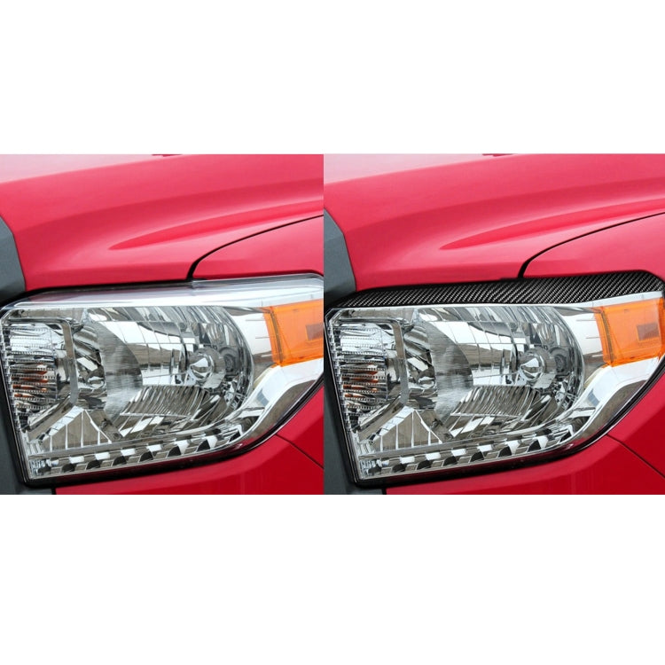 2 PCS / Set Carbon Fiber Car Headlight Eyebrow Decorative Sticker for Toyota Tundra 2014-2018, Left Right Driving - Decorative Strip by PMC TechLife | Online Shopping South Africa | PMC TechLife | Buy Now Pay Later Mobicred