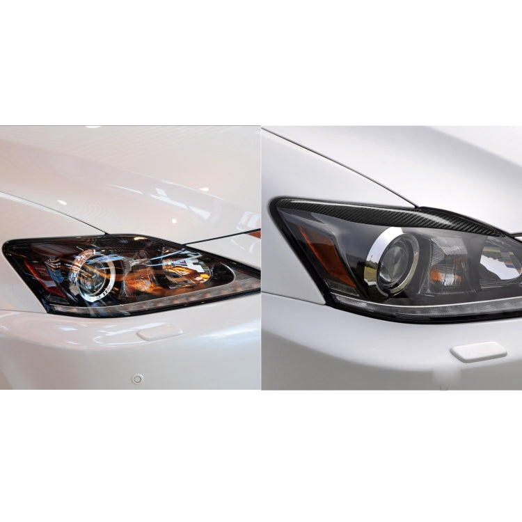 2 PCS / Set Carbon Fiber Car Lamp Eyebrow Decorative Sticker for Lexus IS250/ IS300 2006-2012, Drop Glue Version - Lamp Decoration by PMC TechLife | Online Shopping South Africa | PMC TechLife | Buy Now Pay Later Mobicred