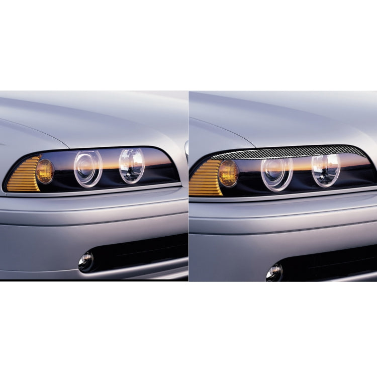 2 PCS / Set Carbon Fiber Car Lamp Eyebrow Decorative Sticker for BMW E39 1997-2003, Drop Glue Version - Lamp Decoration by PMC TechLife | Online Shopping South Africa | PMC TechLife | Buy Now Pay Later Mobicred