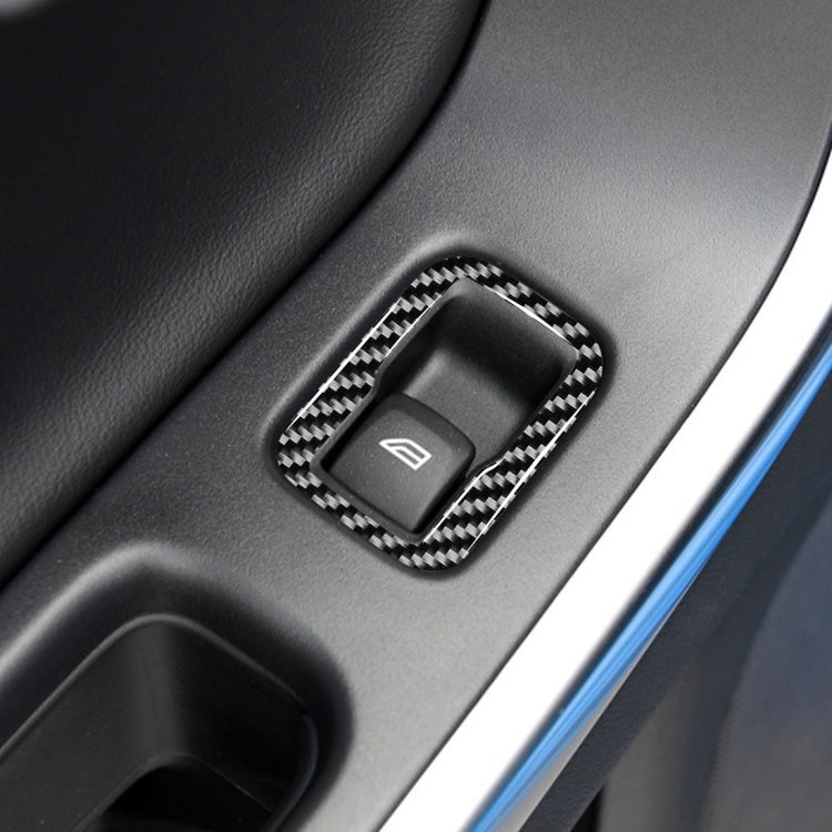 3 PCS Car Carbon Fiber Window Lifting Button Decorative Stickers for Volvo V60 2010-2017 / S60 2010-2018, Left Drive - Car Interior Mouldings by PMC Jewellery | Online Shopping South Africa | PMC Jewellery | Buy Now Pay Later Mobicred