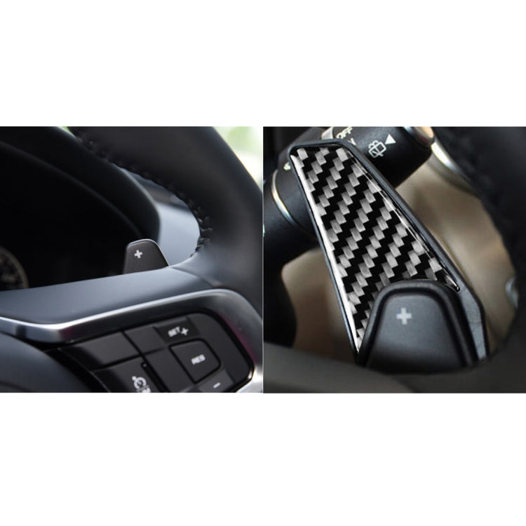 2 PCS Car Carbon Fiber Steering Wheel Paddle Decorative Stickers for Jaguar F-PACE X761 XE X760 XF X260 2016-2020, Left and Right Drive Universal - Steering Wheel Accessories by PMC TechLife | Online Shopping South Africa | PMC TechLife | Buy Now Pay Later Mobicred