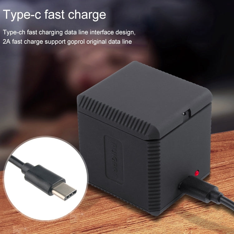 RUIGPRO USB Triple Batteries Housing Charger Box with USB Cable & LED Indicator Light for GoPro HERO6 /5(Black) - Charger by RUIGPRO | Online Shopping South Africa | PMC TechLife | Buy Now Pay Later Mobicred