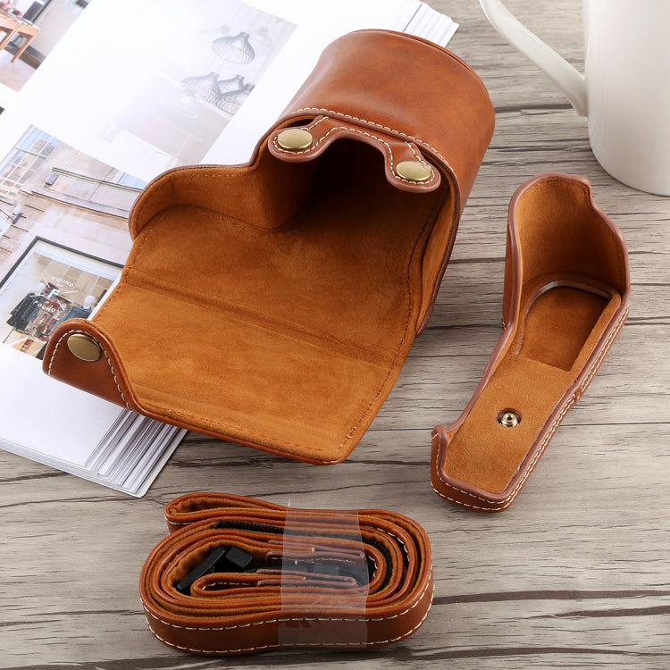 Full Body Camera PU Leather Case Bag with Strap for Sony A5100 (Brown) - free shipping - PMC TechLife - Order now!