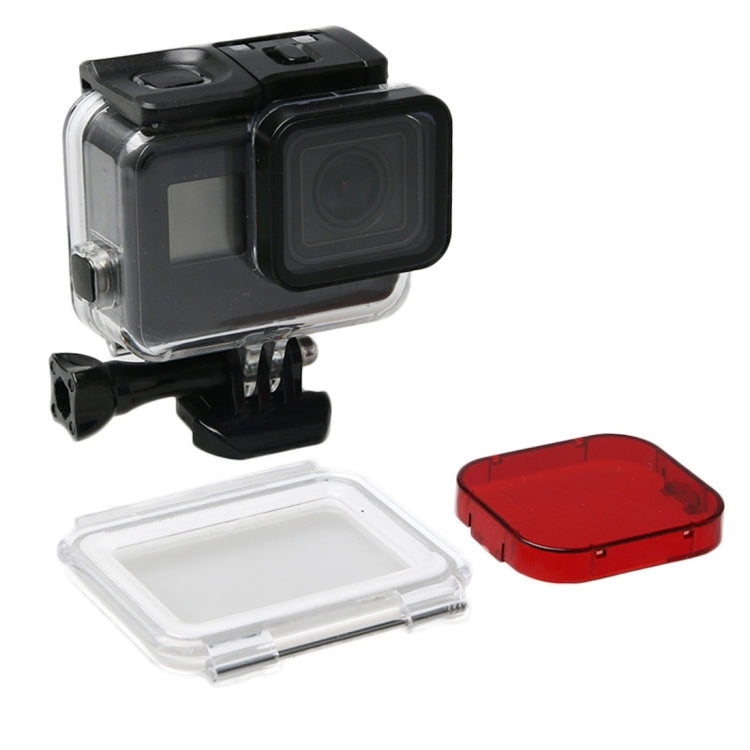 For GoPro HERO6 /5 Black 60m Underwater Waterproof Housing Diving Case with Touch Screen Back Door & Filter / Buckle Basic Mount & Screw, No Need to Disassemble Lens - free shipping - PMC TechLife - Order now!