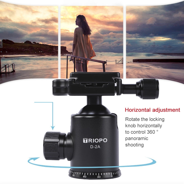TRIOPO 554 Adjustable Portable Aluminum Alloy Tripod with D-2A Ball Head for SLR Camera - free shipping - PMC TechLife - Order now!