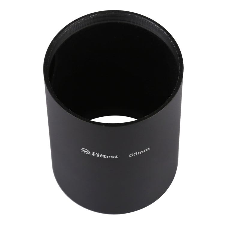 FITTEST 55mm Thread Type Straight Tube Full Metal Lens Hood Shade for Medium Telephoto Lens - free shipping - PMC TechLife - Order now!