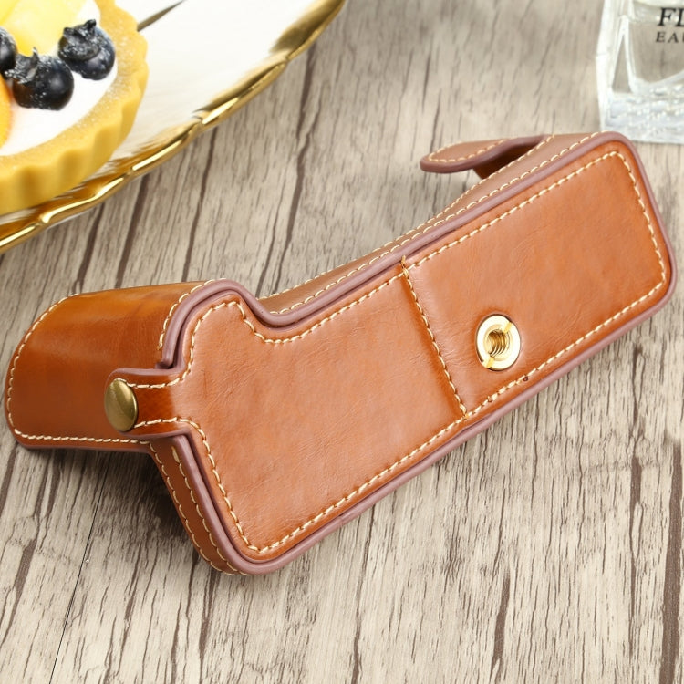 1/4 inch Thread PU Leather Camera Half Case Base for FUJIFILM X-T4 (Brown) - free shipping - PMC TechLife - Order now!