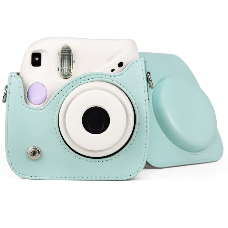 Retro Full Body PU Leather Case Camera Bag with Strap for FUJIFILM instax mini 7+ (Baby Blue) - Leather Bag by PMC TechLife | Online Shopping South Africa | PMC TechLife | Buy Now Pay Later Mobicred