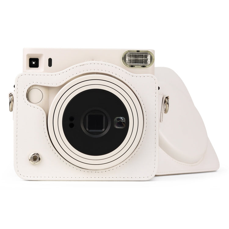 Full Body PU Leather Case Camera Bag with Strap for FUJIFILM instax Square SQ1 (White) - Leather Bag by PMC TechLife | Online Shopping South Africa | PMC TechLife | Buy Now Pay Later Mobicred