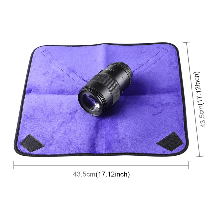 Hundred-folding Cloth Photography Camera SLR Liner Lens Bag Thickening Wrapped Cloth Plus Velvet, Size: 45x45cm (Purple) - free shipping - PMC TechLife - Order now!