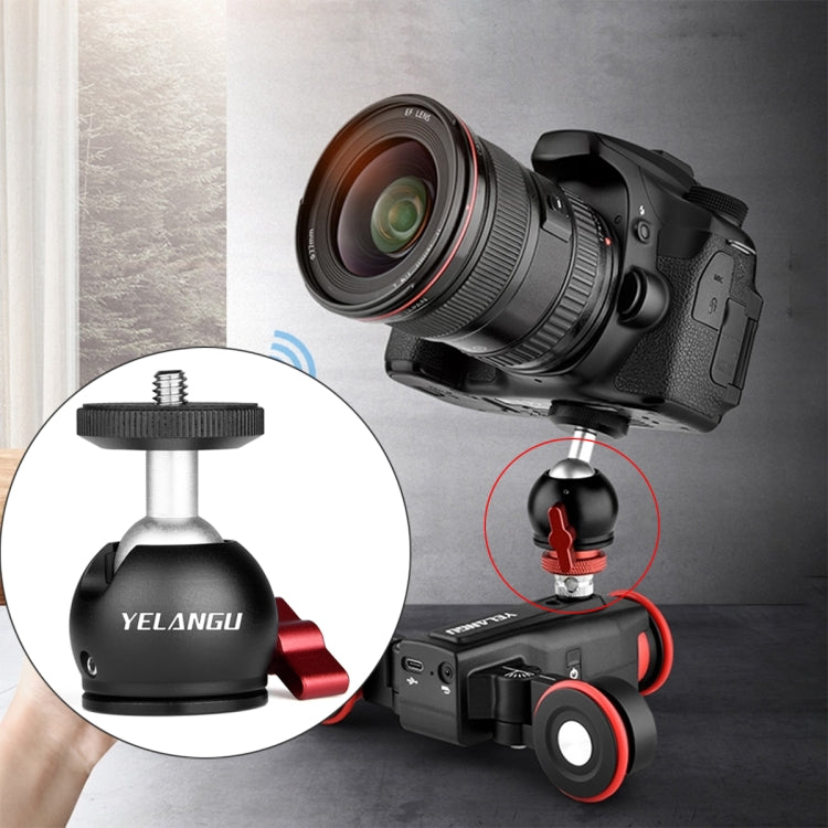 YELANGU 360 Degree Panoramic Metal Tripod Ball Head Adapter for Dolly Car (Black) - Tripod Heads by YELANGU | Online Shopping South Africa | PMC TechLife | Buy Now Pay Later Mobicred