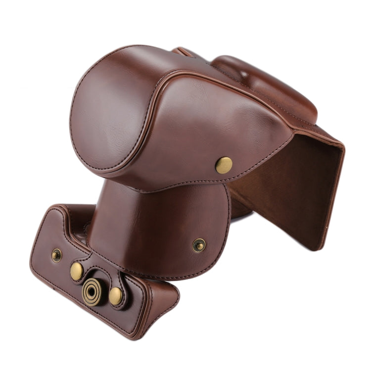 Full Body Camera PU Leather Case Bag for Canon EOS 200D (18-55mm Lens)(Coffee) - free shipping - PMC TechLife - Order now!