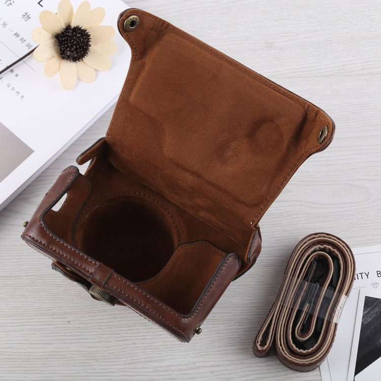 Full Body Camera PU Leather Case Bag with Strap for Fujifilm X100F (Coffee) - free shipping - PMC TechLife - Order now!