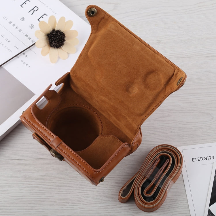 Full Body Camera PU Leather Case Bag with Strap for Fujifilm X100F (Brown) - free shipping - PMC TechLife - Order now!