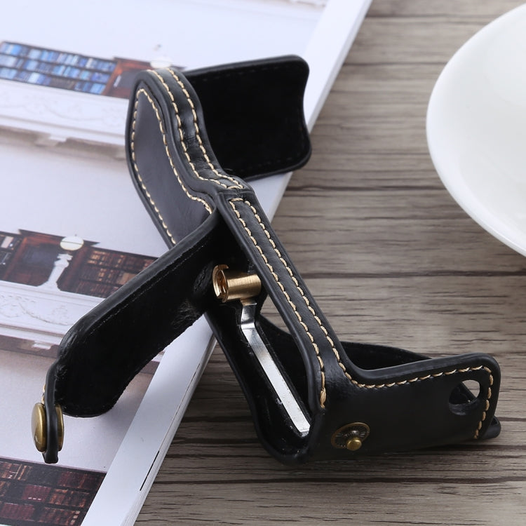 1/4 inch Thread PU Leather Camera Half Case Base for Canon G7 X Mark II (Black) - Half Case by PMC TechLife | Online Shopping South Africa | PMC TechLife | Buy Now Pay Later Mobicred