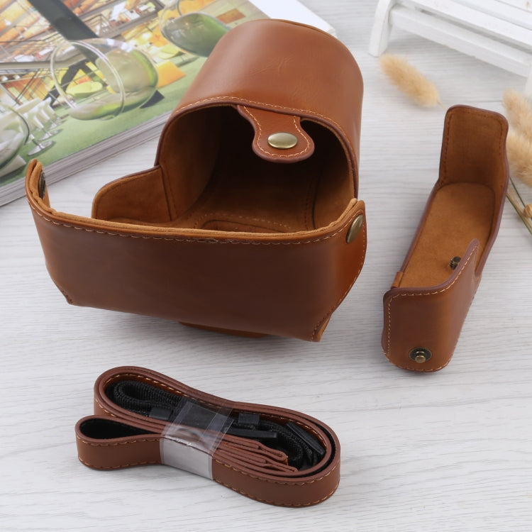 Full Body Camera PU Leather Case Bag with Strap for Olympus E-PL3 / E-PM1 (Brown) - free shipping - PMC TechLife - Order now!