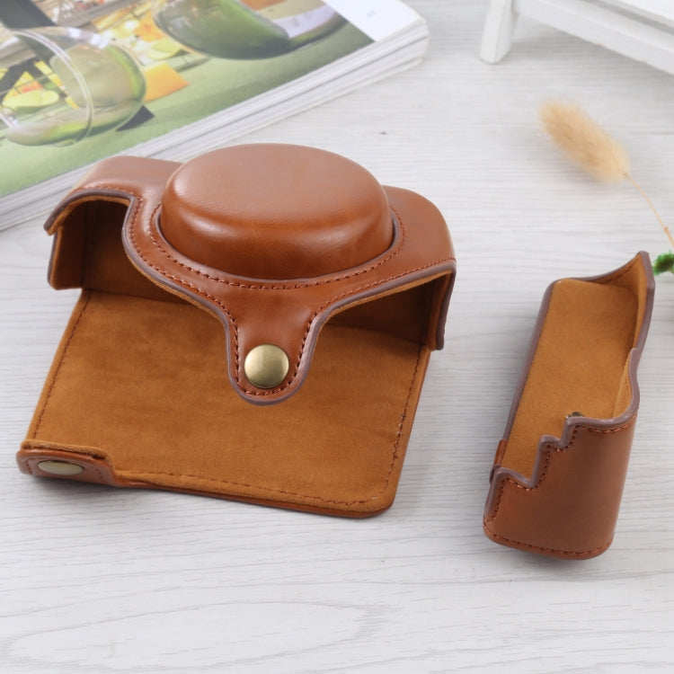 Full Body Camera PU Leather Case Bag for Sony ZV-1(Brown) - free shipping - PMC TechLife - Order now!