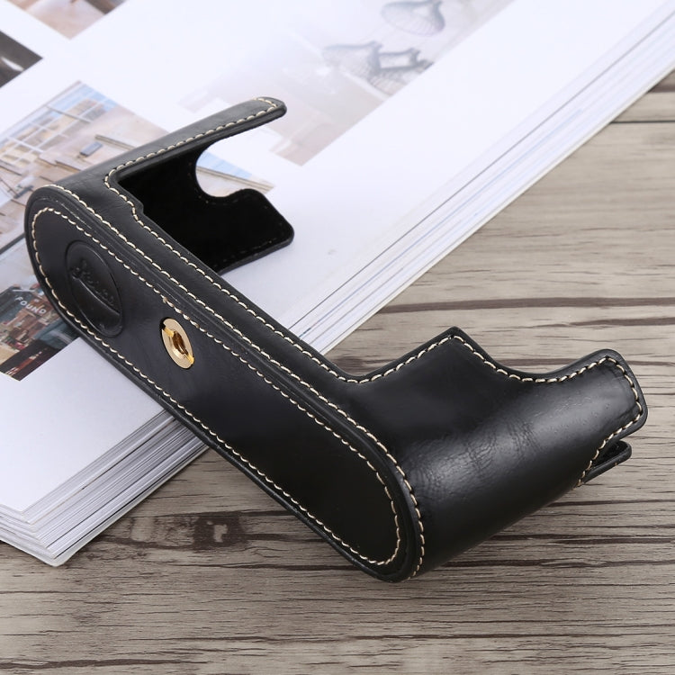 1/4 inch Thread PU Leather Camera Half Case Base for Leica M10 (Black) - free shipping - PMC TechLife - Order now!