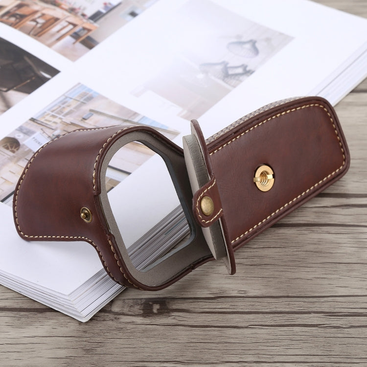 1/4 inch Thread PU Leather Camera Half Case Base for Canon EOS 6D / 6D Mark II (Coffee) - free shipping - PMC TechLife - Order now!