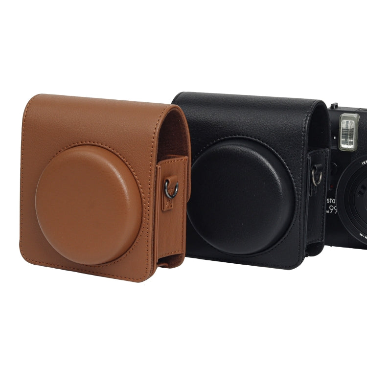 For Fujifilm Instax mini 99 Full Body Camera PU Leather Case Bag with Strap (Brown) - Leather Bag by PMC TechLife | Online Shopping South Africa | PMC TechLife | Buy Now Pay Later Mobicred