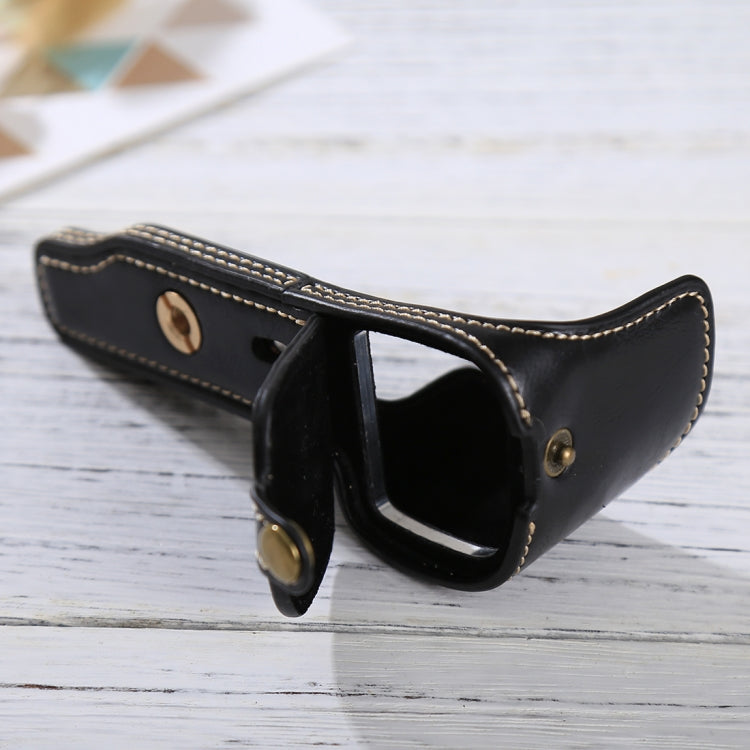 1/4 inch Thread PU Leather Camera Half Case Base for Sony ILCE-6000 / A6000(Black) - free shipping - PMC TechLife - Order now!