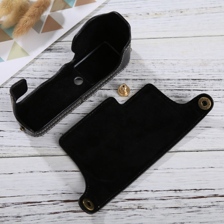 1/4 inch Thread PU Leather Camera Half Case Base for FUJIFILM X-E3(Black) - free shipping - PMC TechLife - Order now!
