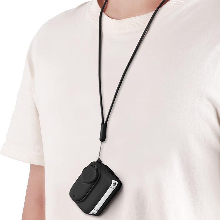 For Insta360 GO 3 Camera Body Charging Case Silicone Case with Lens Cap & Strap (Black) - Case & Bags by PMC TechLife | Online Shopping South Africa | PMC TechLife | Buy Now Pay Later Mobicred